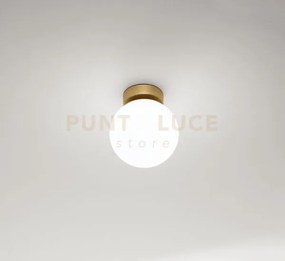 Applique in vetro e metallo oro opaco maga 1 luce attacco e14 d.15cm