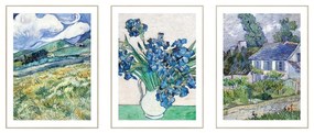 Quadri in set di 3 - riproduzione 30x40 cm Van Gogh