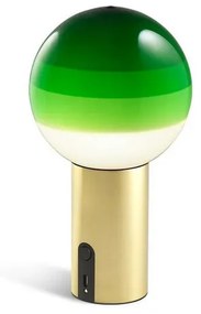 Dipping Light Portable Lampada da Tavolo Green/Brushed Brass - Marset