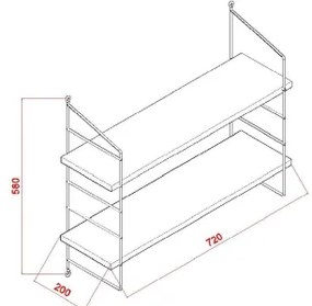 Mensola ARMONI 58x72 cm bianca