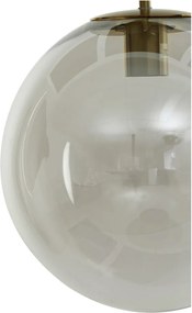 Lampadario color bronzo con paralume in vetro ø 40 cm Medina - Light &amp; Living