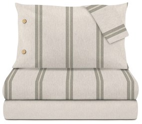 Completo letto matrimoniale grigio righe Eco Dreams