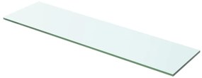 Mensole in vetro trasparente 2 pz 60x12 cm
