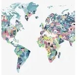 Coordonne Carta da parati panoramica Diversity Map - Snow