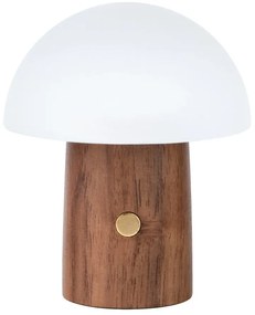 Lampada da tavolo LED bianca/colore naturale scuro (altezza totale 7 cm) Alice Mushroom – Gingko