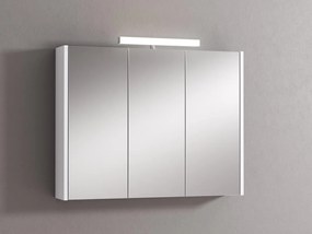 Pensile con luce Akira laccato lucido bianco L 90 x H 70 x P 15.5 cm