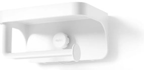 Porta carta igienica bianco autoportante in plastica riciclata Flex Adhesive - Umbra