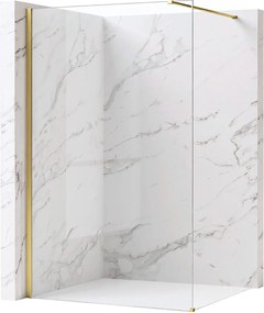 Parete doccia Rea Flexi Transparent / Brush Gold 90