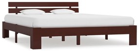 Giroletto Senza Materasso Marrone Scuro 140x200 Cm İn Pino /