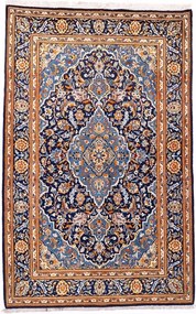 Kashan Tappeto persiano 130x200 Blu (Iran) Annodato A Mano