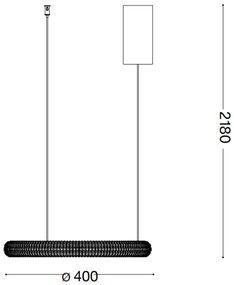 Ideal Lux - Lampadario LED a sospensione con filo MIRACLE LED/25W/230V diametro 40 cm CRI 90 cromo opaco