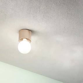 Plafoniera moderna alluminio Oro - BOW E27 lampadina a vista 12x9 cm