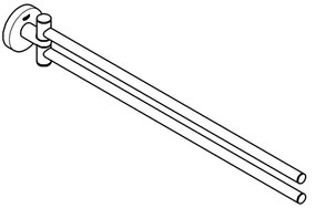 GROHE 40371AL1 - Barra portasciugamani ESSENTIALS 439 mm grafite