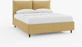 ZAYRON letto imbottito con vano contenitore e morbidi cuscini regolabili - design moderno in tessuto certificato Oeko-Tex®