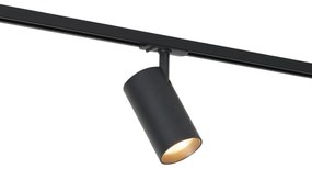 Sistema di illuminazione a binario moderno con 5 faretti nero 1 fase - Iconic Mark