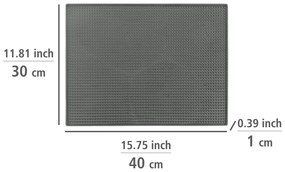 Tappetino scolapiatti grigio in gomma 40x30 cm Maxi – Wenko