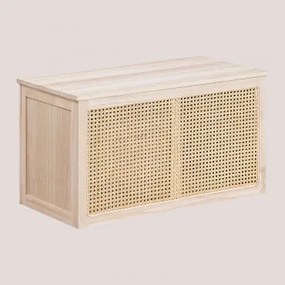 Baule in Rattan e Legno Ralik ↔︎ 80 cm - Sklum