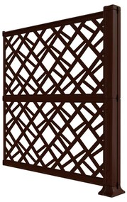 Traliccio estensibile Kit di 2 pannelli modulari marr. SCAT.C in polipropilene marrone scuro L 107 x H 111.6 cm , spessore 142 mm