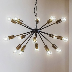 Nowodvorski Lighting Lampada a sospensione Rod Black XV, nera, 15 luci