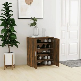 Scarpiera Rovere Fumo 60x35x70 Cm İn Legno Multistrato /