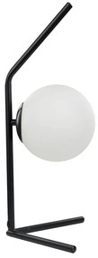 Lampada da tavolo vetro bianco e metallo nero 47 cm WAPITI Beliani
