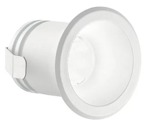 Faretto Ad Incasso Virus Alluminio Bianco Led 3W 3000K Luce Calda