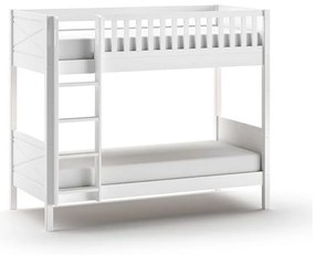 Letto a castello bianco per bambini 90x200 cm Scott - Vipack