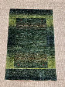 Loribaft Tappeto persiano 60x90 Verde (Iran) Annodato A Mano