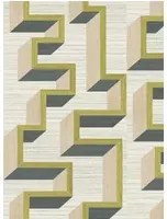 Arte International Carta da parati Detour - Beige/ Olive