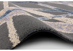 Tappeto in lana blu scuro 100x180 cm Sticks - Agnella