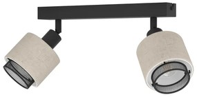 Eglo 43657 - Applique ROSLEY 2xE14/40W/230V nero/beige