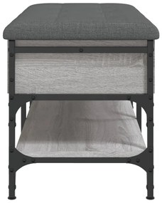 Panca Porta Scarpe Grigio Sonoma 82x42x45 cm Legno Multistrato