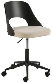 Sedia da ufficio nera/beige Lucy – Actona