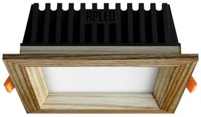 APLED - Lampada LED SQUARE WOODLINE LED/6W/230V 4000K 12x12 cm cenere legno solido