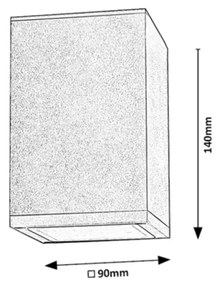 Rabalux 7820 - Faretto da esterno ZOMBOR 1xGU10/35W/230V quadrato IP54