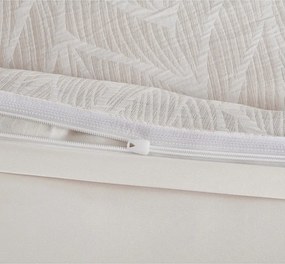 Biancheria da letto singola jacquard beige 140x200 cm Florida - My House