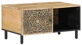 Tavolino da salotto 80x50x40 cm legno massello di mango
