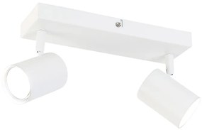 Plafoniera intelligente bianca rettangolare con 2 Wifi GU10 - Jeana
