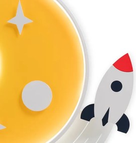 Brilagi -LED Plafoniera per bambini STARSHIP LED/64W/230V 3000/4500/6000K gialla