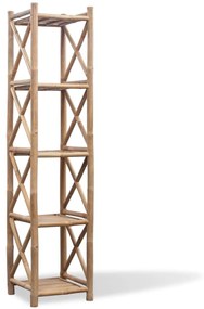 Scaffale a 5 piani in legno di bambù