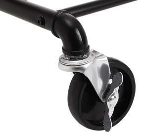 Appendiabiti a piantana mobile LINEA, nero