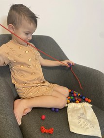 Grimm’s – Perline in Legno Colorato – 55 pezzi