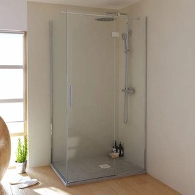 Piatto doccia SANYCCES in resina STRATO antracite L 90 x L 90 cm