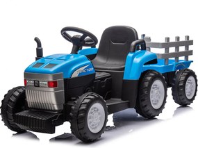 Trattore Elettrico per Bambini 12V con Rimorchio Blu...