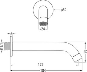 Mexen Kai DR70 set da bagno e doccia ad incasso con soffione 25 cm, cromato - 77602DR70251-00