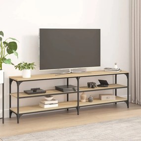 Mobile Porta Tv Rovere Sonoma 160x30x50 Cm İn Legno Multistrato /