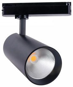 Faro LED 40W Monofase Nero 38°e 60°, 130LM/W, CRI92 no Flickering Colore  Bianco Caldo 2.700K