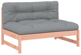 Set divani giardino 2 pz con cuscini legno massello di douglas