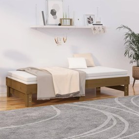 Dormeuse estraibile miele 2x(90x190) cm legno massello di pino