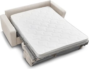 Divano color crema allungabile con rivestimento in velluto a coste 195 cm Monaco – Bobochic Paris